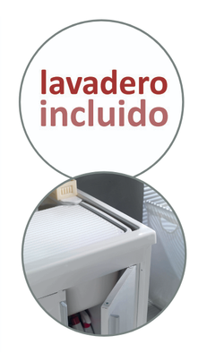 Mueble lavadero de resina con puerta y fregadero incluido
