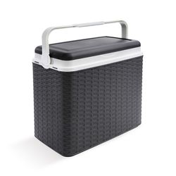 Nevera rigida  efecto rattan antracita 24 litros