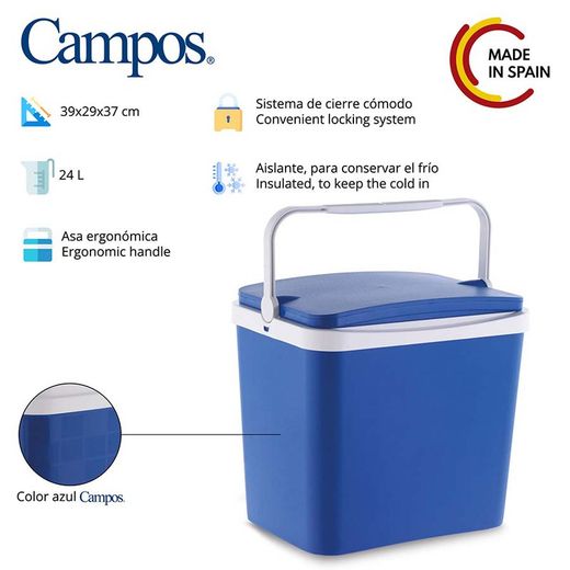 CAMPOS 24 L blauer starrer Kühlschrank
