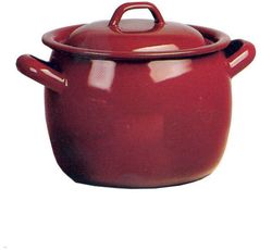 Olla Abombada Esmalte Marron