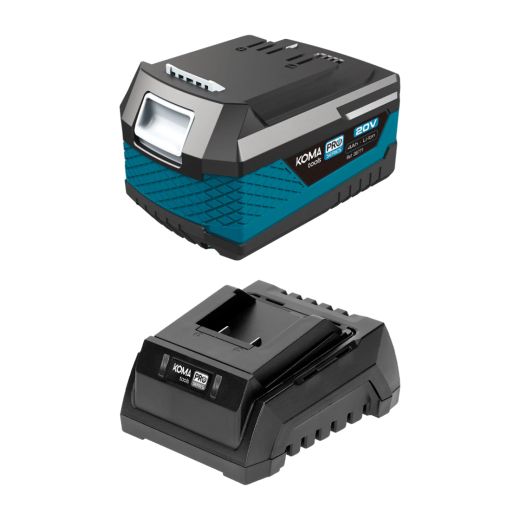 Pack Koma Tools con la batería Li-Ion de 20 V y 4.0 Ah y cargador de 60 W