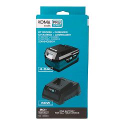 Pack Koma Tools con la batería Li-Ion de 20 V y 4.0 Ah y cargador de 60 W