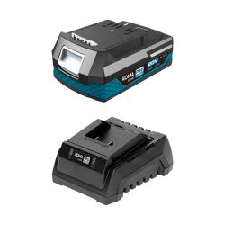 Pack Koma Tools conbatería Li-Ion de 20 V y 2.0 Ah cargador de 60 W