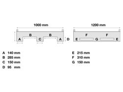 Palet plástico higiénicos 1200X1000 mm PPHB1210GR
