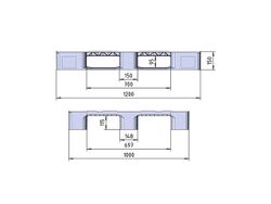 Palette en matière plastique lisse 1200X1000 mm PPLB1210AN