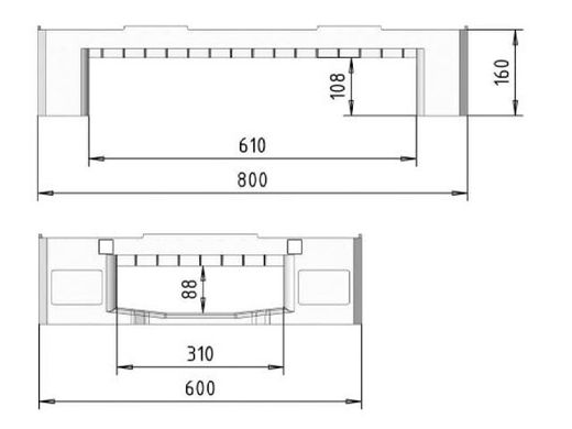 Smooth plastic pallet 800x600 mm PPLB0806AN