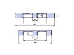 Geroosterde kunststof pallet PPEL-1210 NE Plastipol