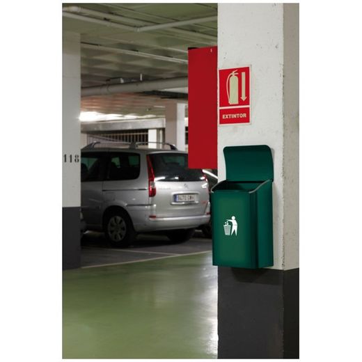 Papelera mural para uso en garajes de Arregui
