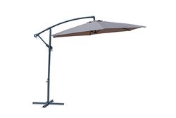 Parasol lateral redondo de 3 mts color taupe