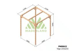 Pérgola de madeira 200x200 VIGO de Maderland