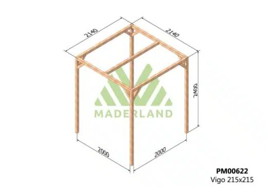 Pérgola de madeira 200x200 VIGO de Maderland