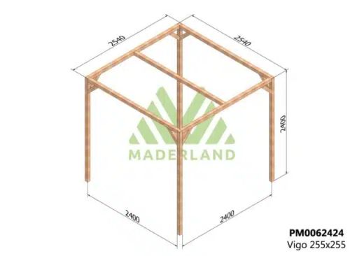 Pérgola de madeira 240x240 VIGO de Maderland