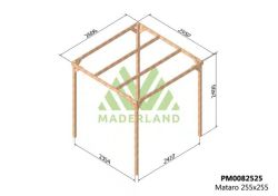 MATARO Holzpergola 250x250 von Maderland