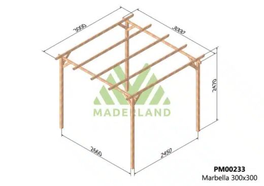 Holzpergola 300x300 Marbella von Maderland