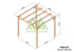 Holzpergola 300x300 MADRID von Maderland