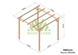 Holzpergola 300x300 MURCIA von Maderland