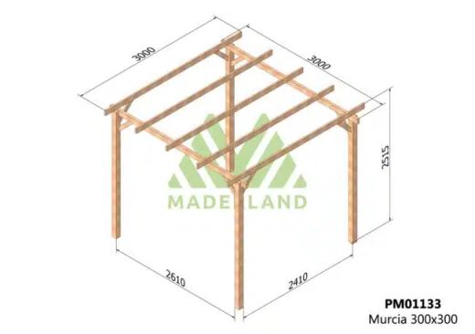 Holzpergola 300x300 MURCIA von Maderland