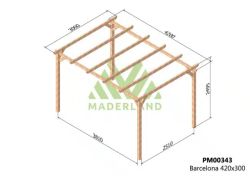 Holzpergola 420x300 BARCELONA von Maderland