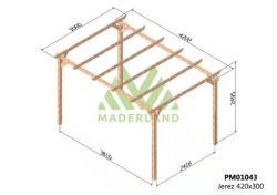 Pérgola de madeira 420x300 JEREZ de Maderland