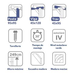 Wooden pergola 420x300 MADRID by Maderland