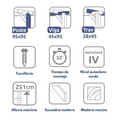 Wooden pergola 420x300 MURCIA by Maderland
