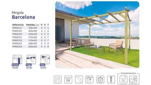 Holzpergola 420x420 BARCELONA von Maderland