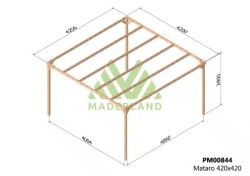 MATARO Pergola aus Holz 420x420 von Maderland