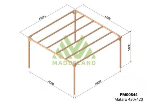 MATARO Pergola aus Holz 420x420 von Maderland
