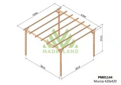 Holzpergola 420x420 MURCIA von Maderland