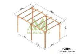 Holzpergola 510x300 BARCELONA von Maderland
