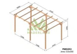 Holzpergola 510x300 JEREZ von Maderland