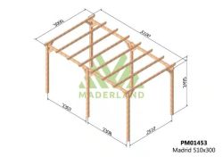 Holzpergola 510x300 MADRID von Maderland
