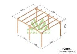 Holzpergola 510x420 BARCELONA von Maderland
