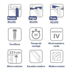 Wooden pergola 600x300 BARCELONA by Maderland