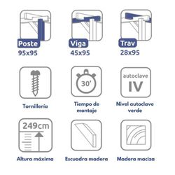 Wooden pergola 600x300 JEREZ from Maderland