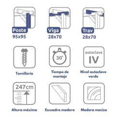 Wooden pergola 600x300 LEON from Maderland