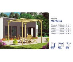 Wooden pergola 600x300 MARBELLA by Maderland