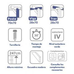 Wooden pergola 600x300 MARBELLA by Maderland