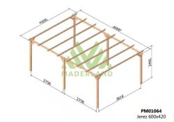 Wooden pergola 600x420 JEREZ from Maderland