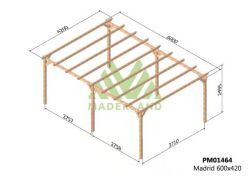 Holzpergola 600x420 MADRID von Maderland