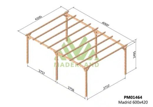 Holzpergola 600x420 MADRID von Maderland