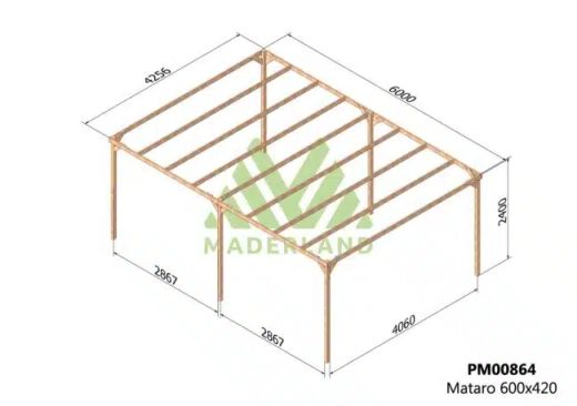 MATARO Holzpergola 600x420 von Maderland