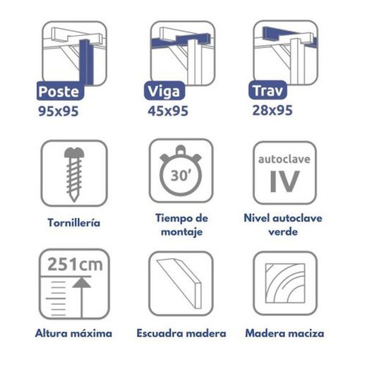 Wooden Pergola 600x420 MURCIA by Maderland