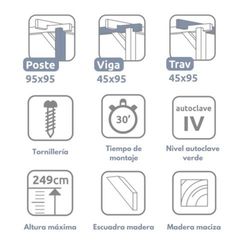 Solid wall-mounted pergola OVIEDO by Maderland