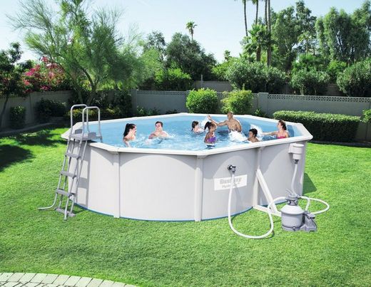 Piscina oval chapa acero Hydrium 740x360x120 BESTWAY