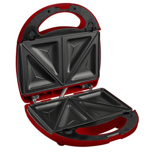 KUKEN roter Sandwichmaker mit doppelter abnehmbarer Platte