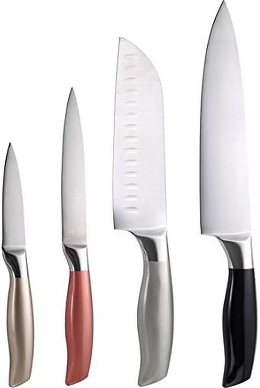 Set de 4 couteaux néon en acier inoxydable