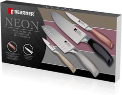 Set de 4 couteaux néon en acier inoxydable