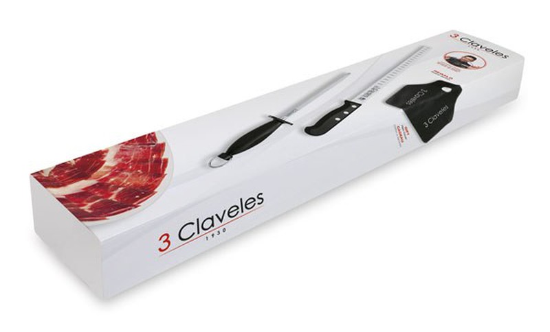 Set cuchillo jamonero alveolado y chiara de 3claveles — Bricowork