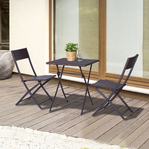 Set table + 2 chaises pliantes